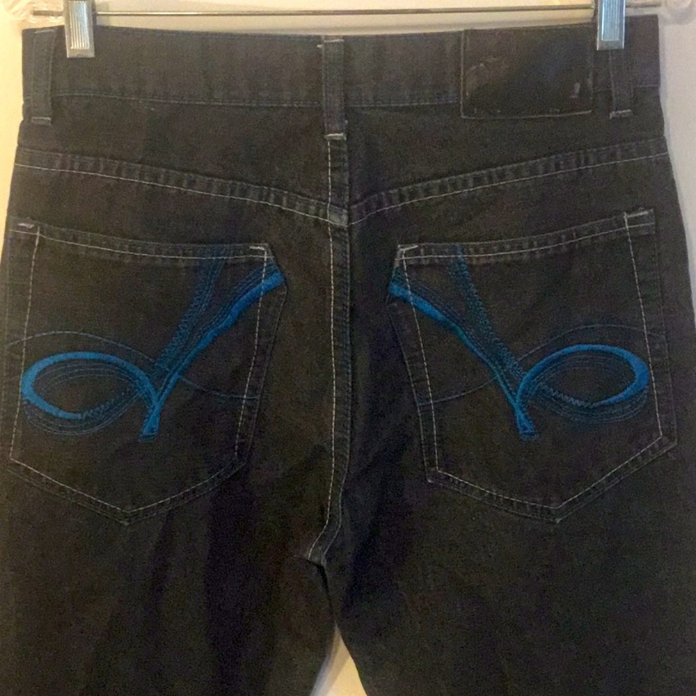 Chams Men’s Blue Stitch Embroidered Pocket Jeans Size 32